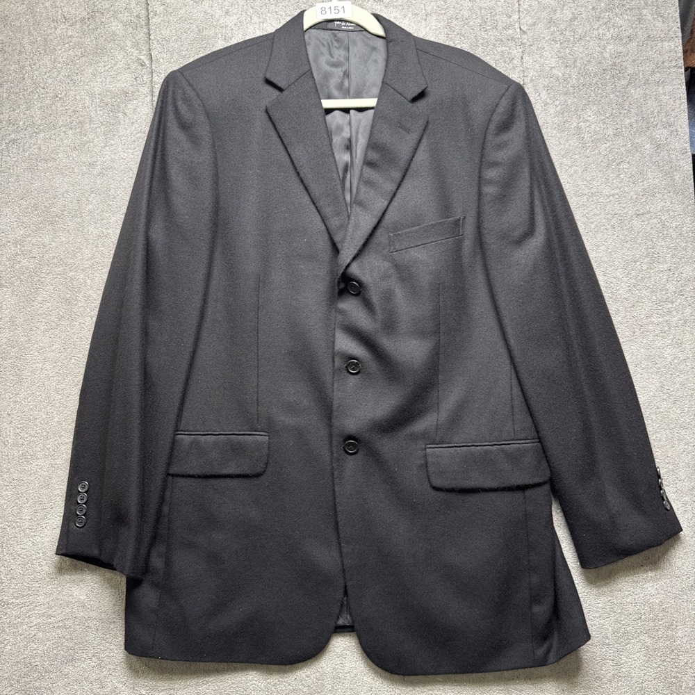 John Nordstrom Loro Piana Blazer 44L Black 100% Cashmere Spirt Coat Designer